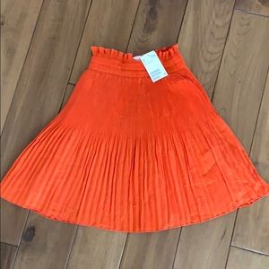 H&M orange high waisted mini skirt